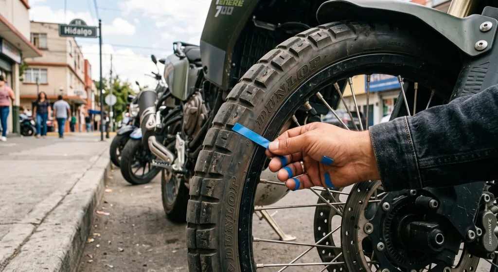 Mucha gente le pone cinta a las llantas de las motos. Para qué sirve y por qué lo hacen