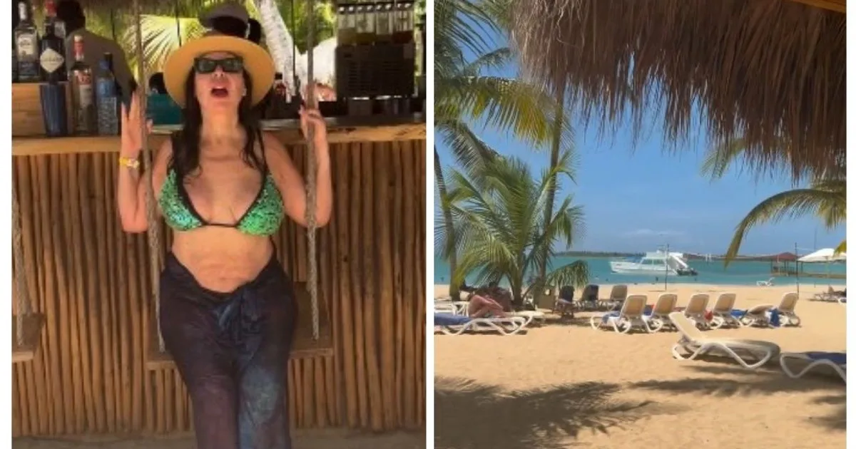 En bikini en el Caribe, Moria Casán celebró el éxito de su serie: "Volviendo a ser niña"