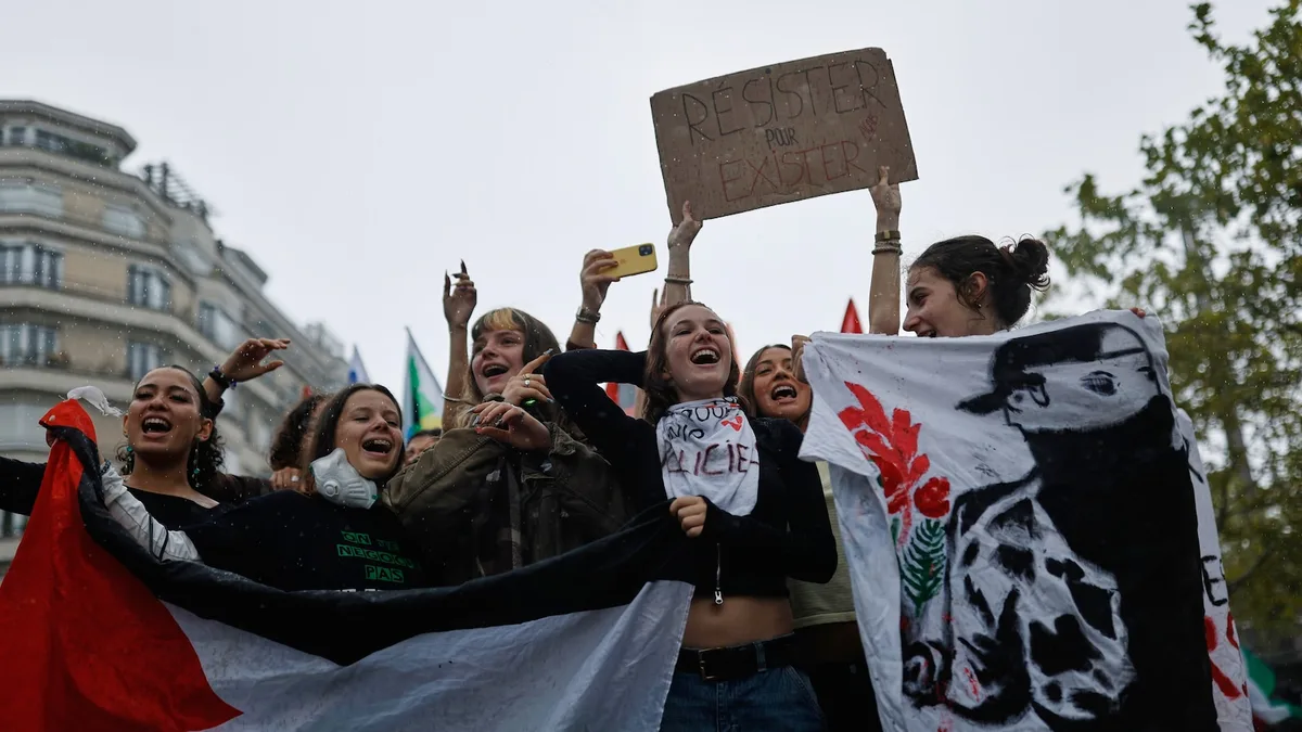 Protesters across France rally over rising living costs, joining students' grievances