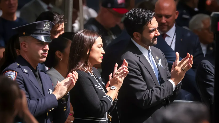 AOC, Mamdani interaction caught on cam at 9/11 memorial sparks online fury