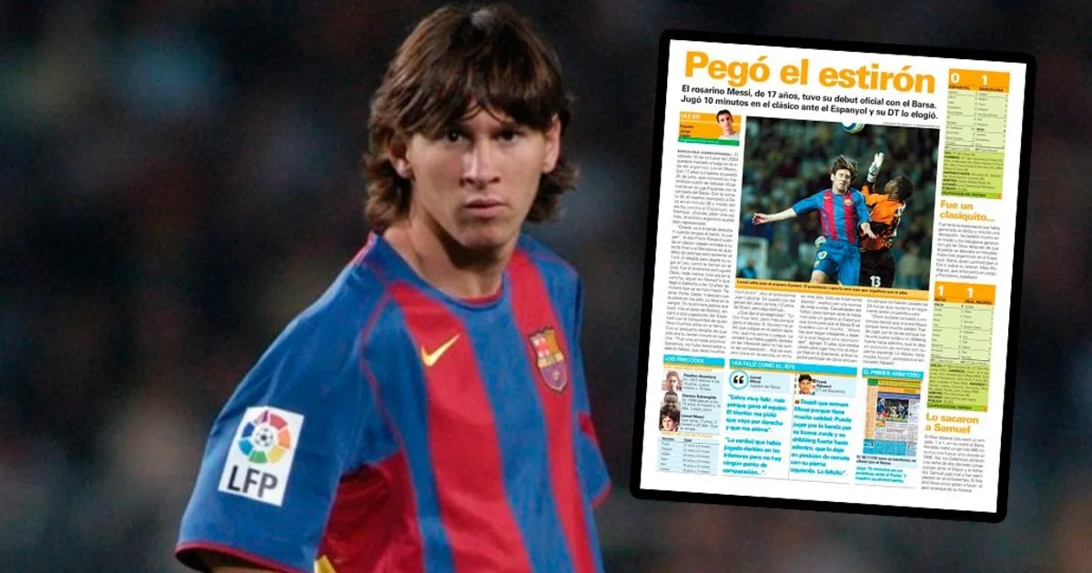 Se cumplieron 22 años del debut oficial de Messi: qué había dicho tras su estreno y la crónica de Olé de ese día
