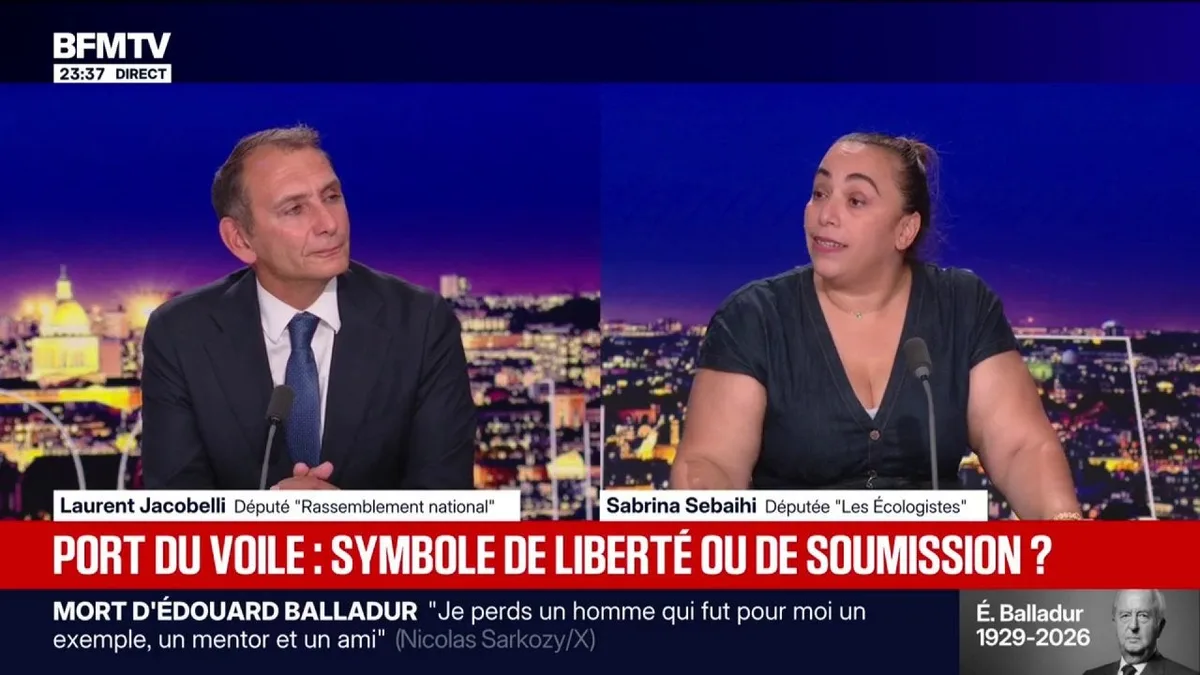 Le RN veut sanctionner le voile dans l'espace public: "Vous utilisez comme d'habitude le bouc émissaire parfait pour vous", dénonce Sabrina Sebaihi, députée Les Écologistes