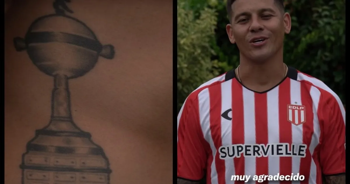 Con el tatuaje de la Libertadores, Estudiantes presentó a Rojo: "Muy feliz de volver a casa"