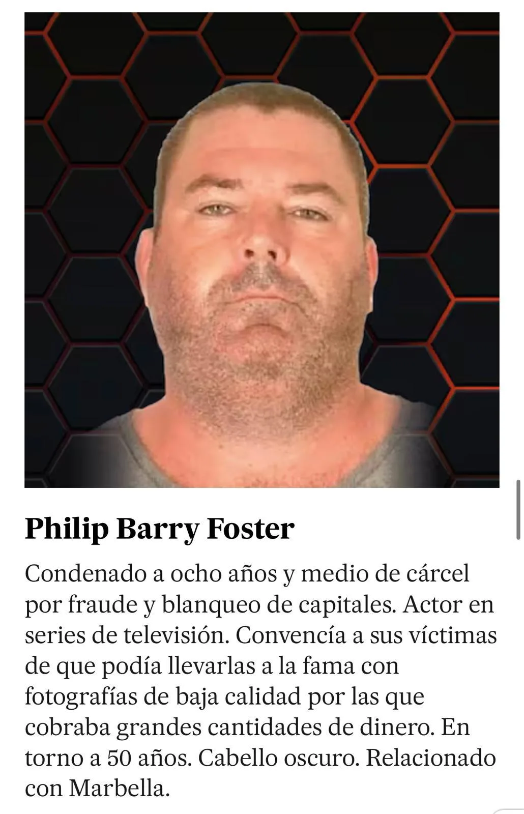 Detenido en Torrevieja uno de los 10 fugitivos más buscados de Reino Unido, un ex actor que timaba a buscadores de fama