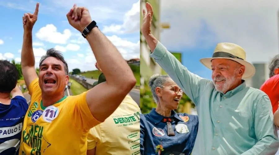 Os números da disputa Flávio x Lula nas primeiras pesquisas do segundo turno