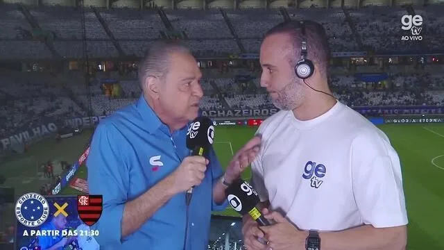 Luis Roberto comemora volta às transmissões da Globo em Cruzeiro x Flamengo: "É tempo de recomeçar"
