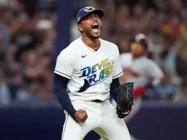 Freddy Peralta, Liam Hicks lift the Rays to a 3-1 win over the Guardians that evens the ALCS at 1-1
