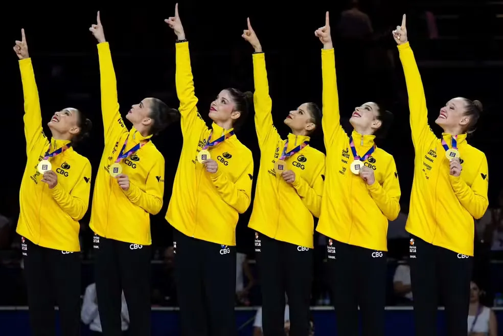 Brasil faz história e conquista ouro inédito no Mundial de Ginástica Rítmica