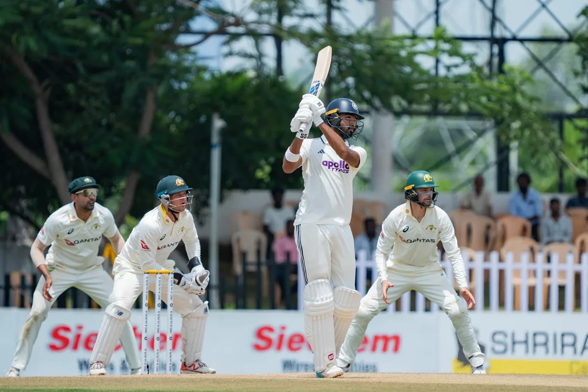 Padikkal fifty sets the stage before Australia A lose two early in chase of 363