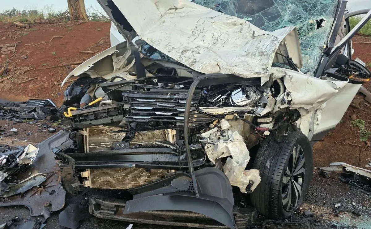 Engavetamento com quatro carros deixa duas mulheres gravemente feridas na PR-239, em Toledo