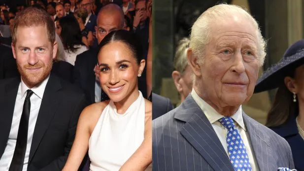 Harry e Meghan retornarão às funções reais após volta ao Reino Unido? Site revela decisão Príncipe Harry e Meghan Markle retornarão ao Reino Unido após seis anos nos EUA (Foto: Getty)