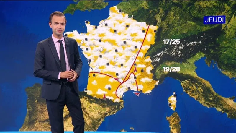 16 départements en vigilance orange "orages": la météo du lundi 24 août