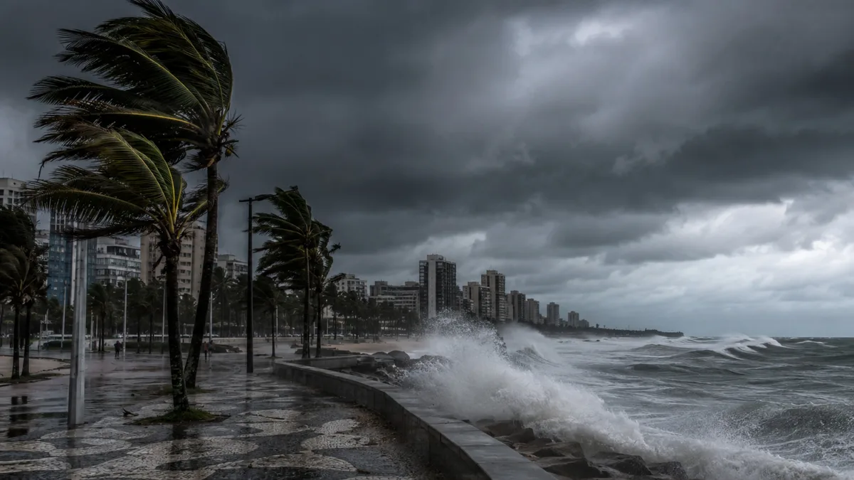 Alerta Inmet de fortes chuvas na região Nordeste na 4°feira, 19