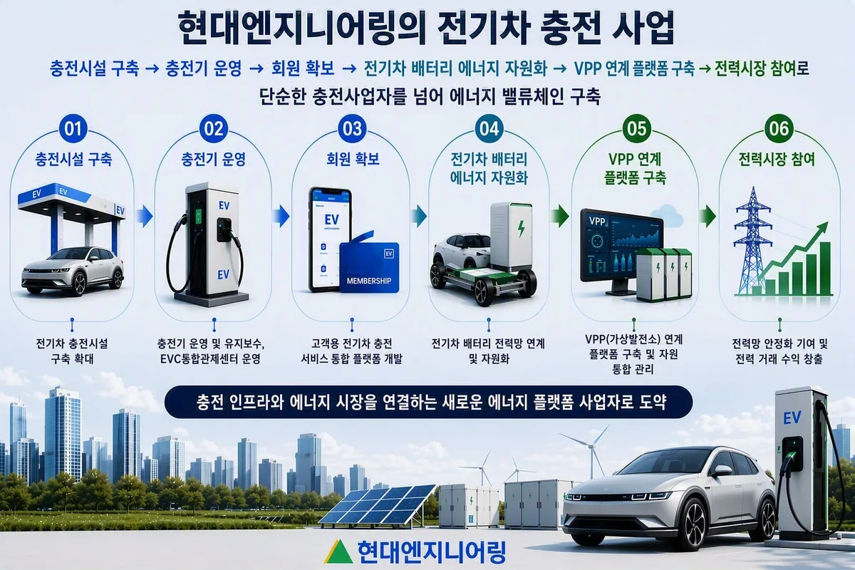 현대엔지니어링, 한국전기차충전서비스 11월 1일 흡수합병