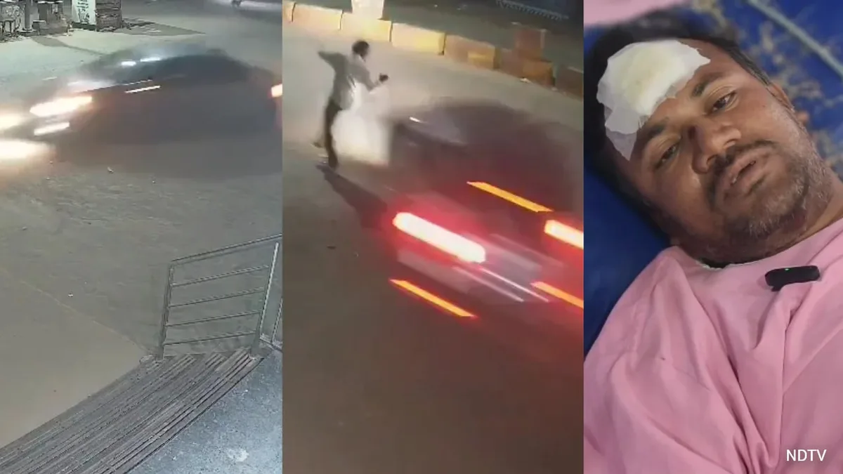 On Camera, Speeding Car Drifts, Hits Man In Telangana, Spins Around