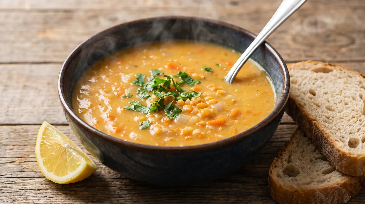 Receta de sopa de lentejas turcas, rápida y fácil