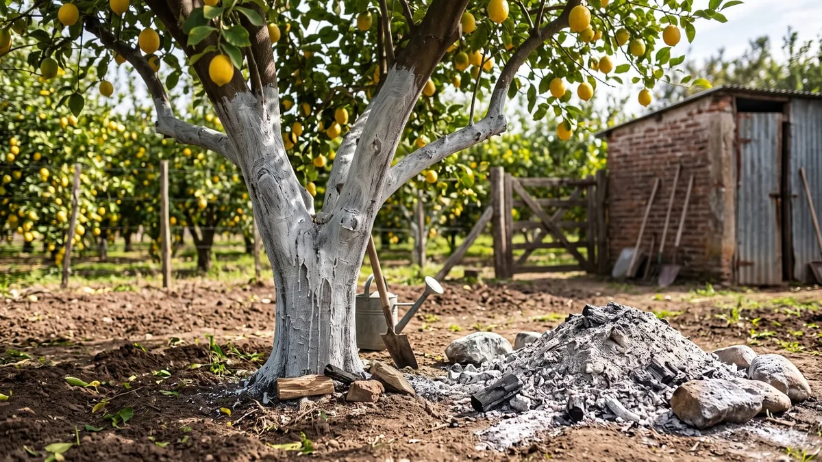 Pintar con cenizas el tronco del limonero: para qué sirve y por qué jardineros expertos lo recomiendan
