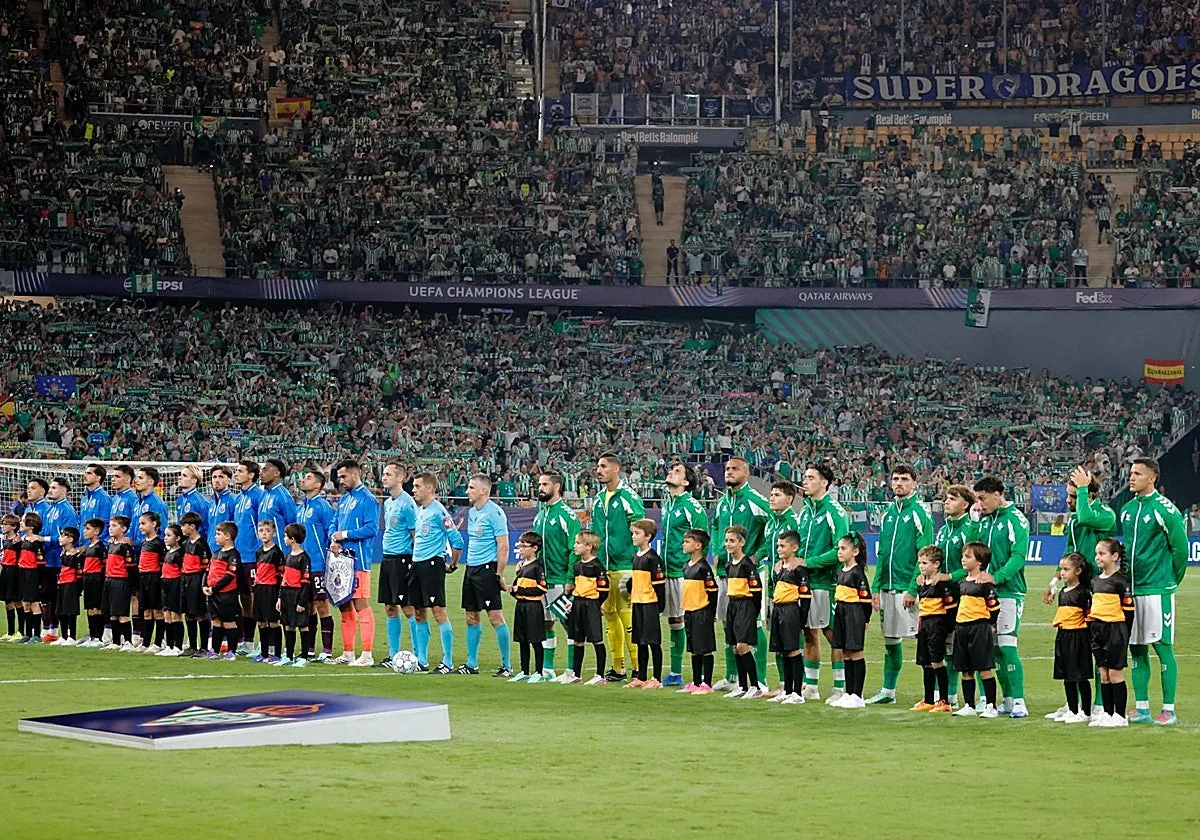 Volvió a sonar el himno de la Champions en el campo del Betis