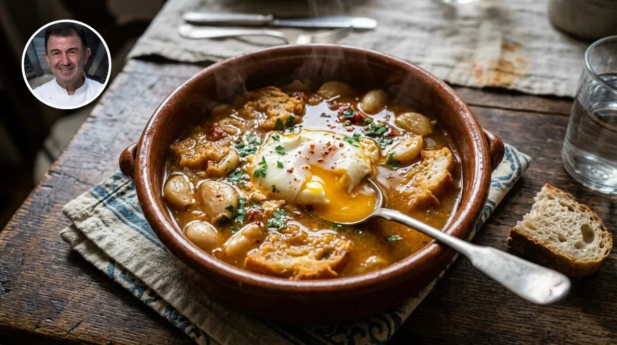 Martín Berasategui, chef: “La sopa de ajo se hace con 60 gr de aceite de oliva y 2 litros de agua”