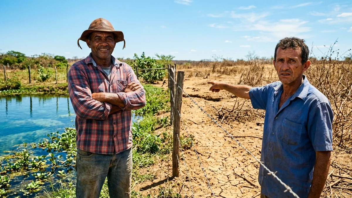 Agricultor constrói açude dentro da própria fazenda, começa a irrigar lavoura e anos depois vizinho afirma que nascente perdeu quase toda a água