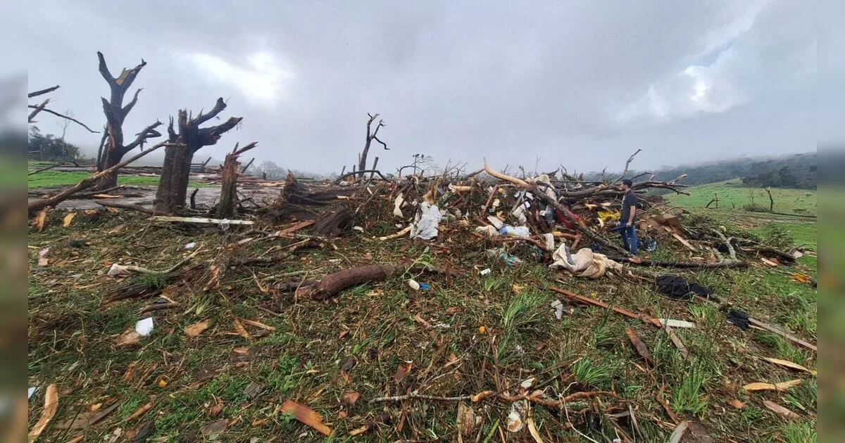 Tornado que atingiu Piraí do Sul é classificado como F3 com ventos de até 332 km/h