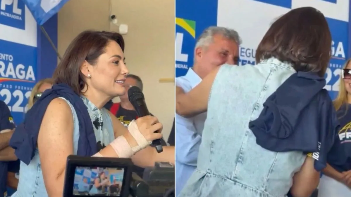 Michelle manda ‘abraço hétero’ de Jair Bolsonaro a deputado do PL: ‘Está com saudade de você’
