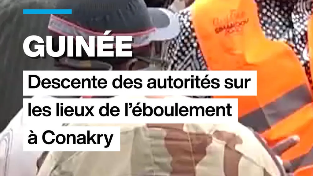 Guinée : Mamadi Doumbouya sur les lieux de l’éboulement meurtrier à Conakry