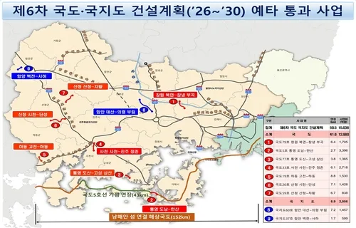 한산대첩교 등 경남 도로사업 9건 예타 통과…사업비 1조5천억