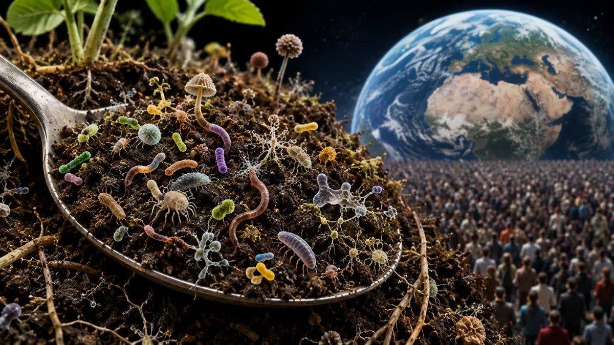 A teaspoon of healthy soil holds more life than humans, yet most species remain unknown