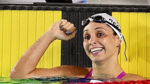 Camila Rebelo conquista ouro nos 100 metros costas com recorde dos Jogos do Mediterrâneo