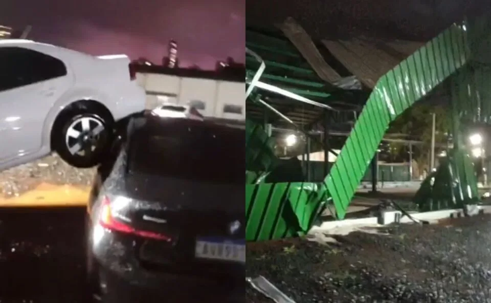Simepar aponta microburst em temporal que levantou carro em Francisco Beltrão; entenda o fenômeno