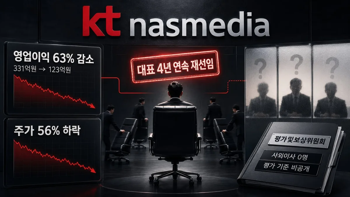 [비즈톡톡] 영업익 57% 감소에도… KT나스미디어 박평권 대표 4년 연속 재선임된 까닭은
