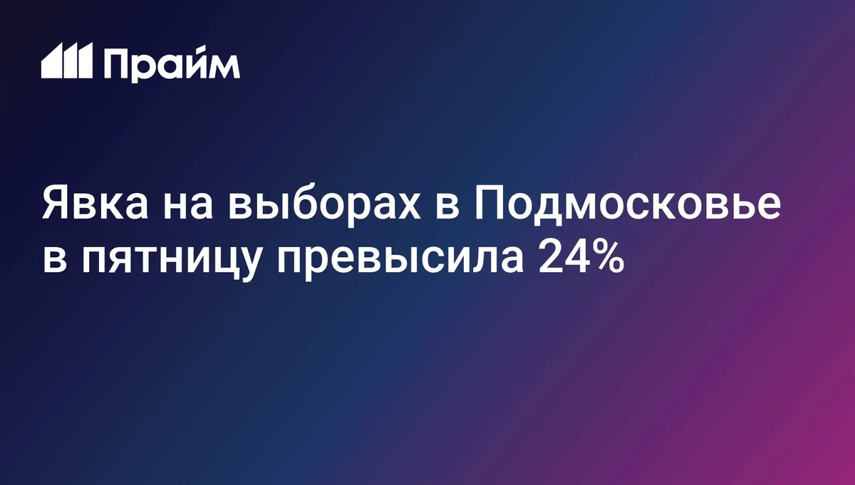 Явка на выборах в Подмосковье в пятницу превысила 24%