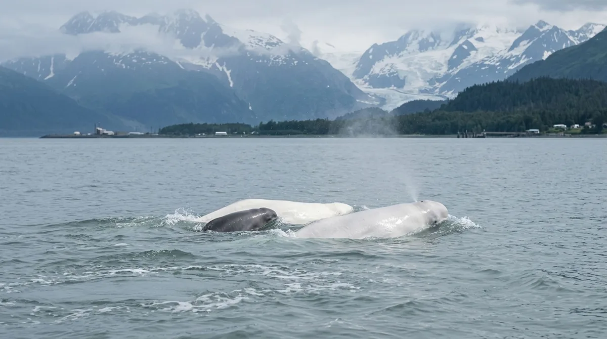 Uma baleia branca ameaçada virou evento de contagem no Alasca: moradores e cientistas se espalham pela costa para procurar belugas de Cook Inlet