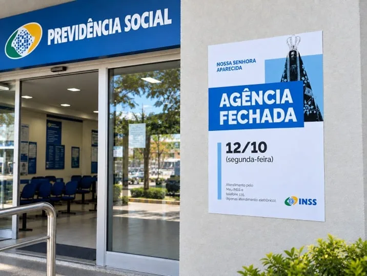 INSS fecha agências durante feriado de Nossa Senhora Aparecida