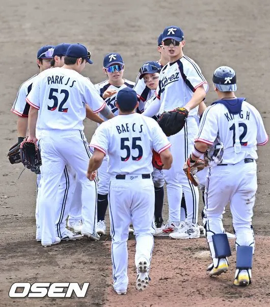 [사진]태국 18-1 완승 한국 야구, 5회 콜드승