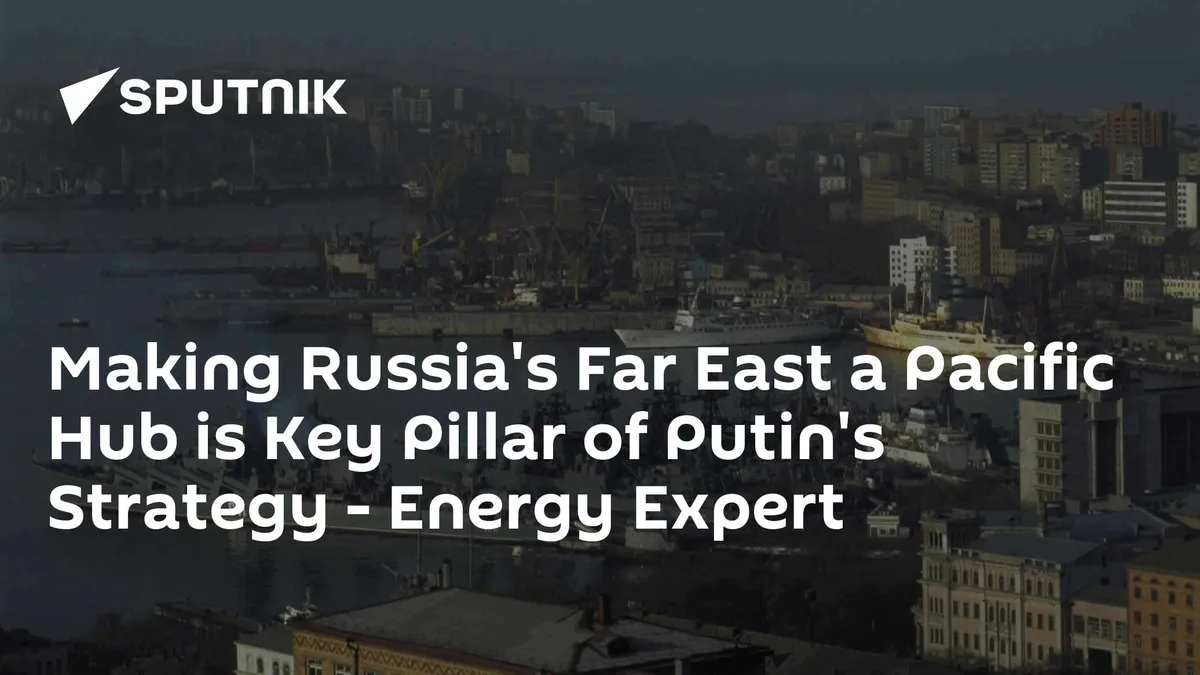 Making Russia's Far East a Pacific Hub is Key Pillar of Putin's Strategy - Energy Expert
