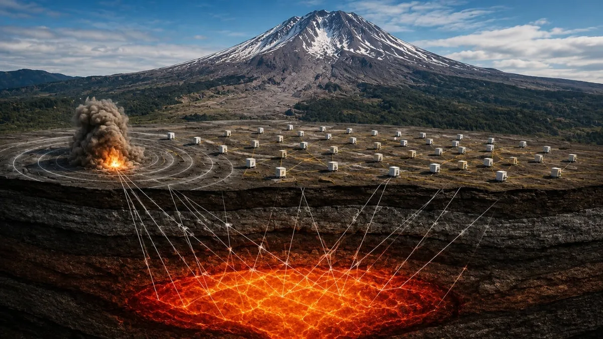 In 2014, scientists set off 23 blasts to uncover magma hidden beneath Mount St Helens