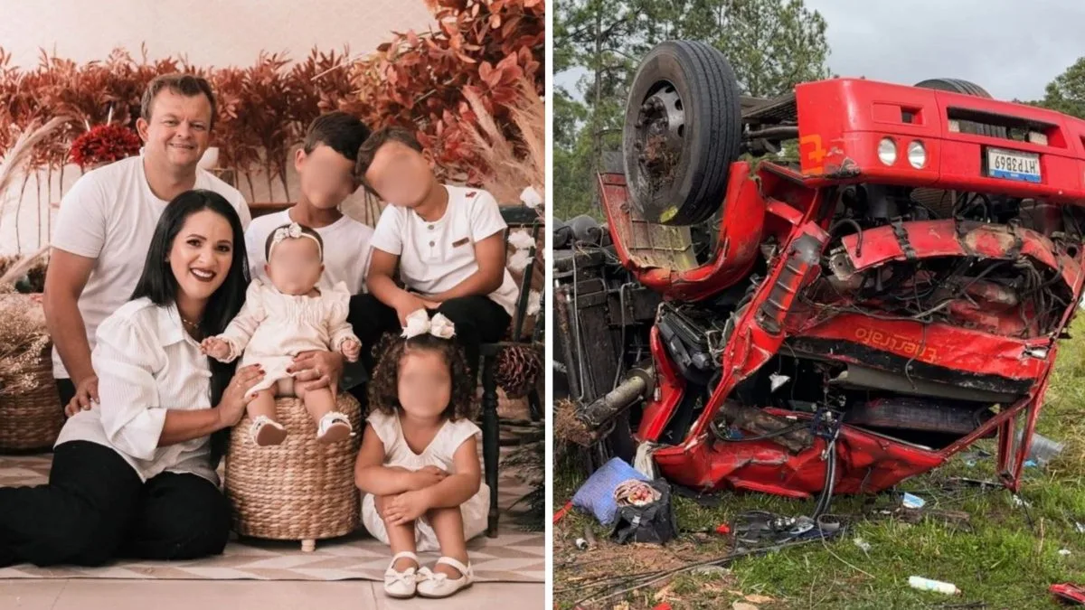 ‘Não sei como vou viver sem vocês’: mãe se despede do marido e dos dois filhos mortos em tragédia na SC-305