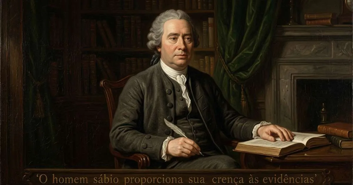 David Hume sobre acreditar menos em certezas e prestar mais atenção às provas: "O homem sábio proporciona sua crença às evidências"