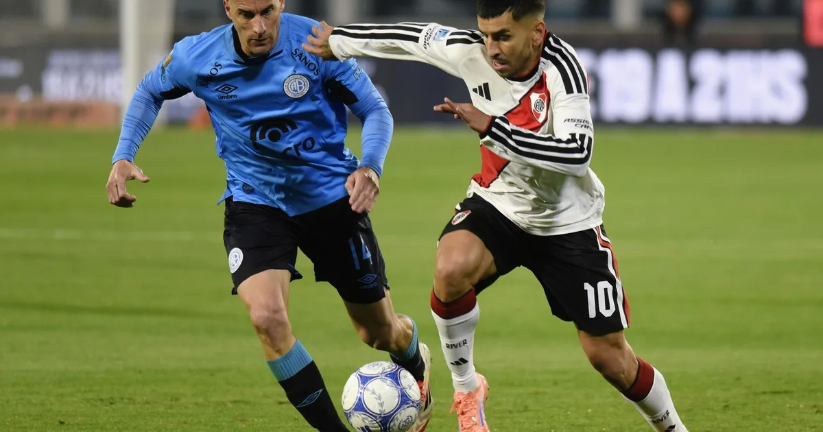 El show de Correa en River y su golazo ante Belgrano