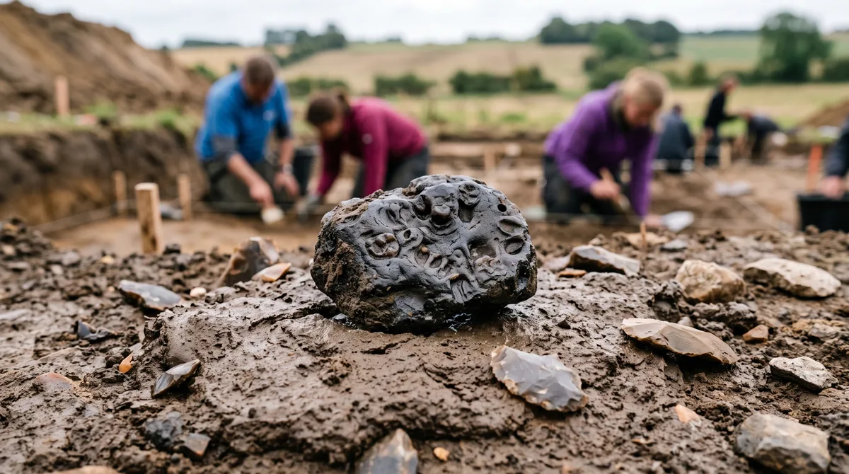 O pedaço de piche de bétula mastigado há 5.700 anos que preservou cerca de 390 milhões de leituras de DNA e permitiu reconstruir um genoma humano completo sem nenhum osso no sítio