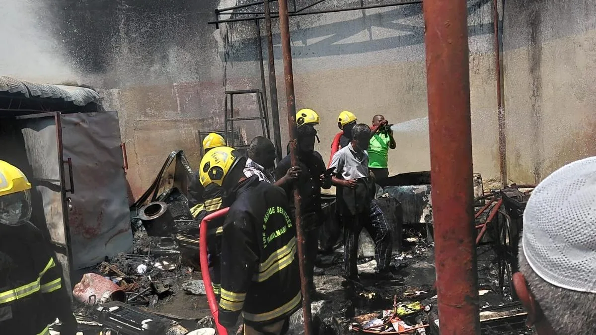Fire breaks out at metal scrap godown