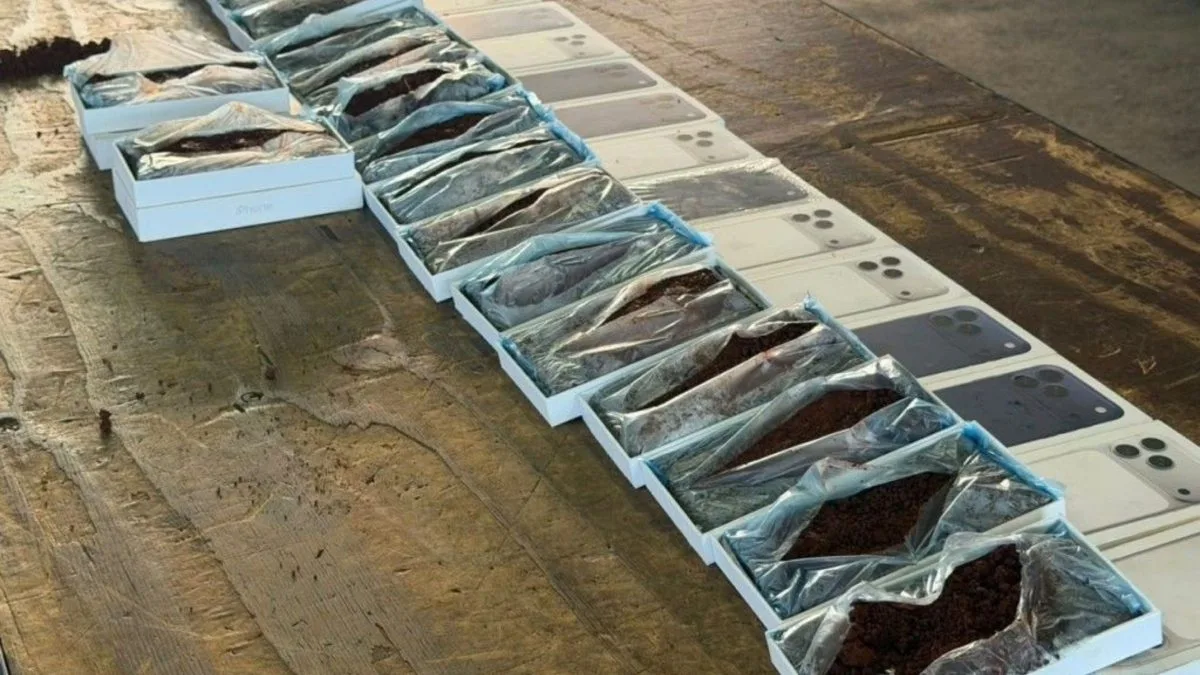 Receita Federal para van suspeita na Ponte da Amizade e apreendem 19 caixas de iPhones, mas ao abrirem as embalagens descobrem que o verdadeiro conteúdo era