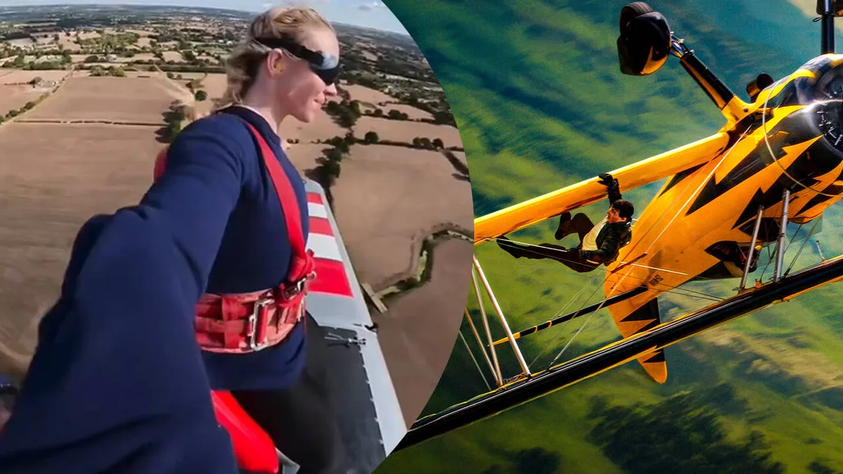 Sydney tells Tom to 'watch out'; NAILS airplane stunt