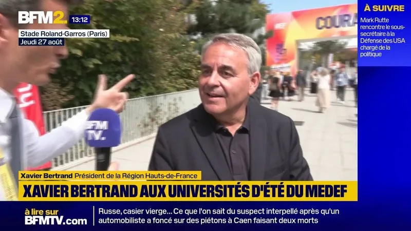 2027: Xavier Bertrand assure qu'il "se prépare" à l'élection présidentielle