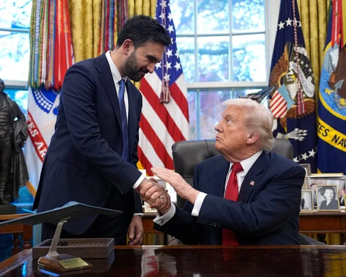Trump and Mamdani appear friendly after ‘wide-ranging’ meeting at Gracie Mansion