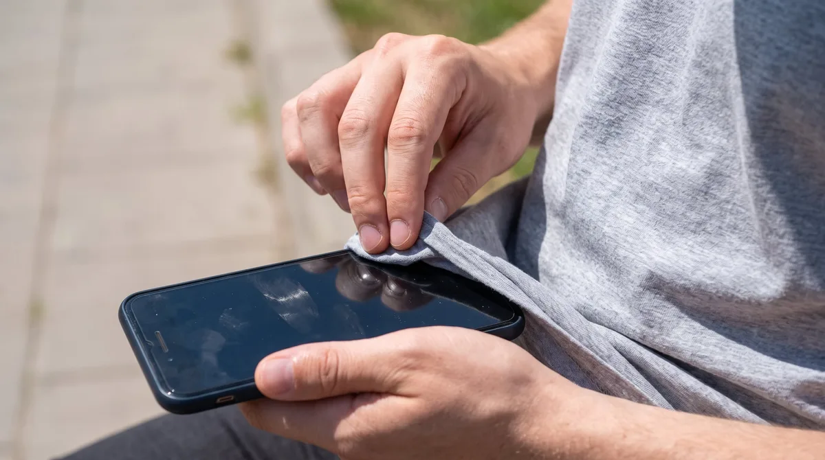 Por qué no se debe limpiar la pantalla del celular con ropa o papel de cocina y cuál es la mejor opción