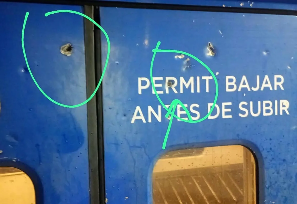 Trenes Argentinos denunció que balearon una formación del tren San Martín en pleno recorrido