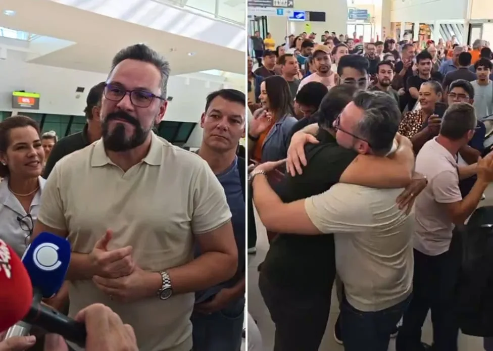 Alan Rick é recebido por apoiadores em Cruzeiro do Sul durante agenda no Juruá